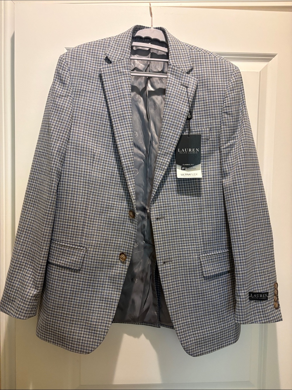 Lauren Ralph Lauren Light Gray Check Sport Coat